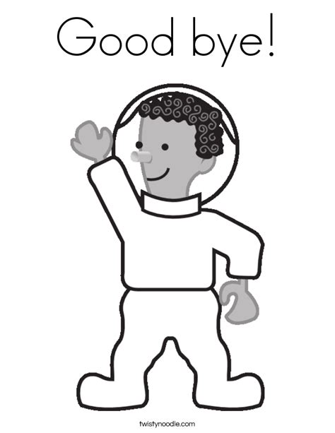 Waving Goodbye Clipart Black And White Tree