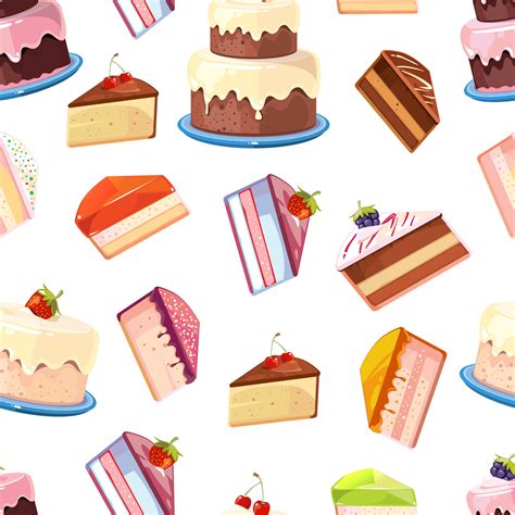 Cake vector seamless background By Microvector | TheHungryJPEG