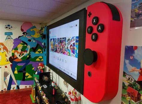 Transform Your TV Into a Giant Nintendo Switch with Wall-Mounted Cabinets