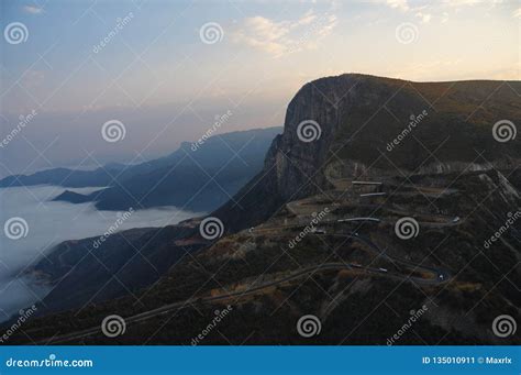 Wide View of Serra Da Leba Road Seen from Lubango, Huila Stock Image ...