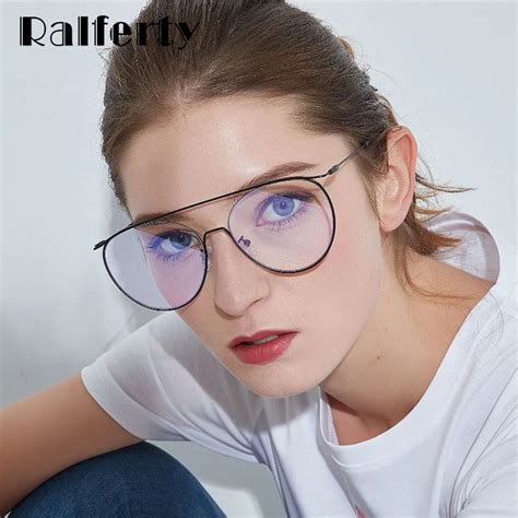 Ralferty Unique Round Eyeglasses Frames Women Metal Eyewear Frame ...