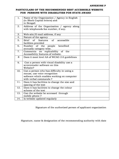 Fillable Online Invitation for National Awards and Application Form Fax ...