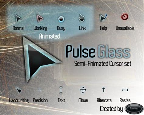 Pulse-Glass for semi-animated cursor set - free cool mouse cursors download | Glass, Computer ...