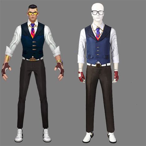 Game VALORANT CHAMBER Cosplay Costume Suits For Men Vest Pants Necklace Set Halloween Party ...