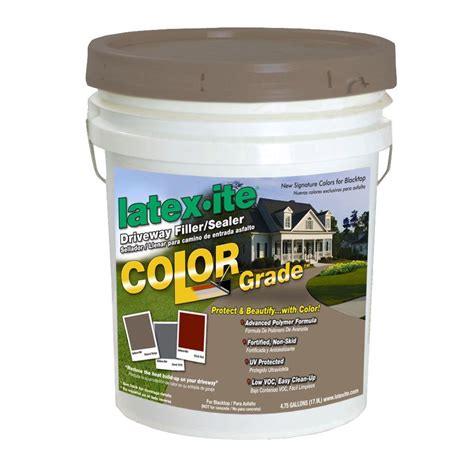 Latex-ite 4.75 Gal. Color Grade Blacktop Driveway Filler/Sealer in Dark Beige-11310 - The Home Depot