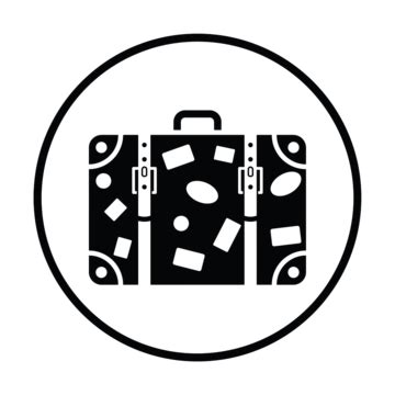 Luggage Silhouette PNG Free, Suitcase Icon Luggage Vintage Brown, Sign, Icon, Travel PNG Image ...