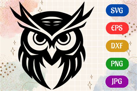 Owl | Silhouette SVG EPS DXF Vector Graphic by Creative Oasis · Creative Fabrica