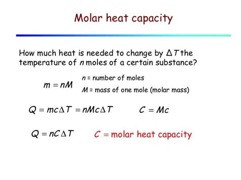 Molar Heat Capacity Formula - cloudshareinfo