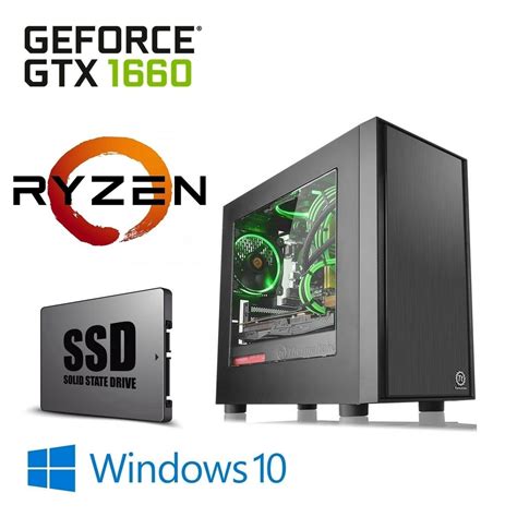 AMD Ryzen 5 2600 1TB+120GB SSD 8GB GTX 1660 6GB Gaming Computer Desktop PC - PC MEAL