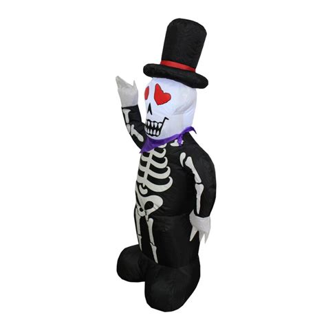 The Holiday Aisle Halloween Inflatable Skeleton with Hat & Reviews ...