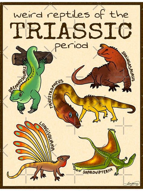 "Weird Reptiles of the Triassic Period" Sticker for Sale by ...