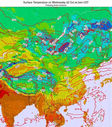 China Surface Temperature on Saturday 08 Jul at 8pm CST