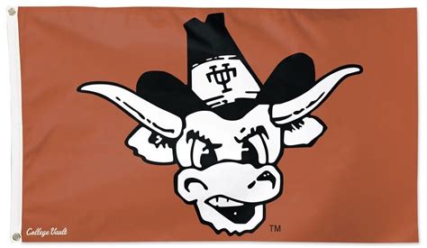 Texas Longhorns Flag 3x5 Mascot Throwback Logo