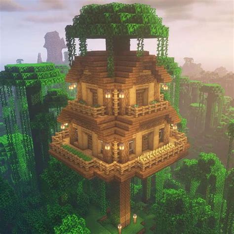 20 Minecraft Treehouse Build Ideas and Tutorials - Mom's Got the Stuff | Minecraft houses ...