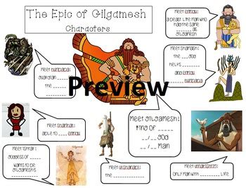 Epic of Gilgamesh Character Sheet by The Thin Blue Apple Classroom