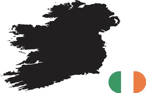 map and flag of Ireland 11174990 Vector Art at Vecteezy