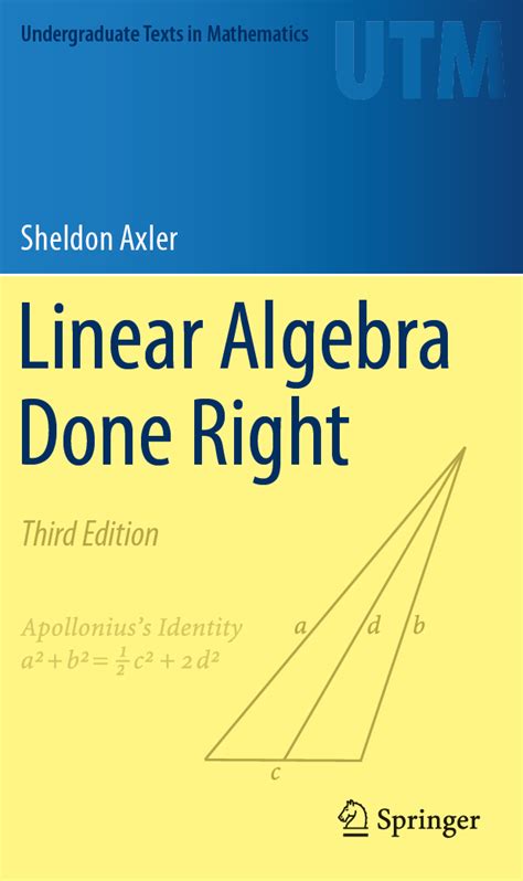 Linear Algebra Done Right