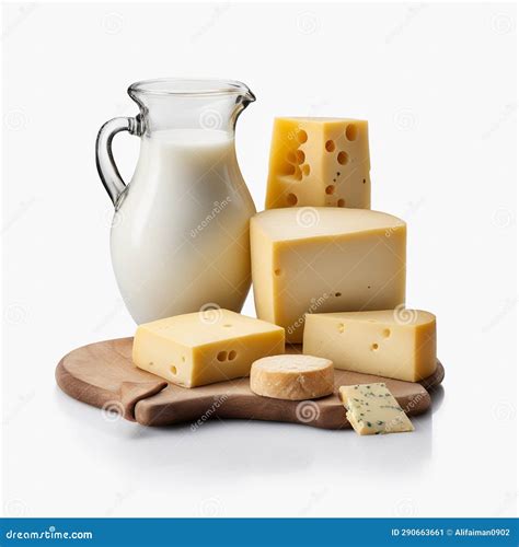 AI Images - Milk and Cheese Product Photography Stock Illustration - Illustration of drink, meal ...