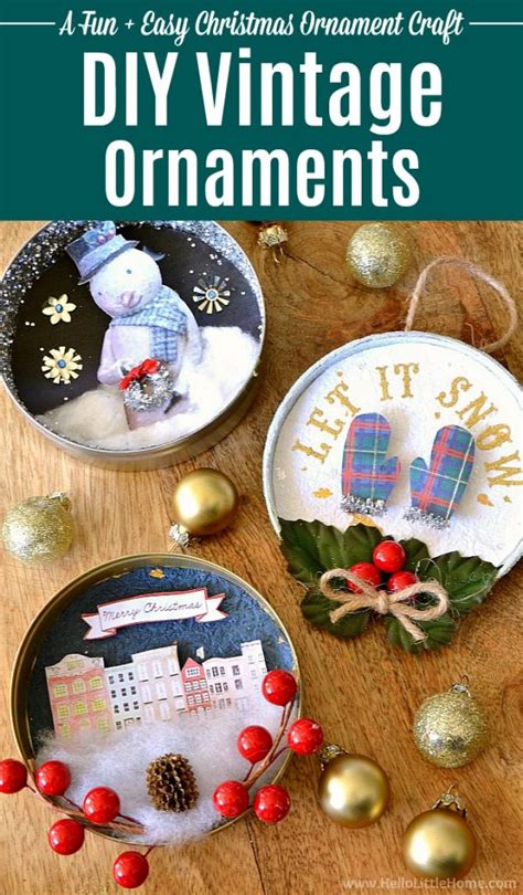 DIY Vintage Christmas Ornaments | Hello Little Home