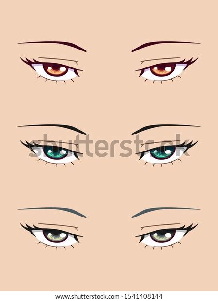 Set Hazel Grey Turquoise Anime Eyes Stock Vector (Royalty Free) 1541408144 | Shutterstock