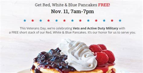 IHOP | Free Pancakes for Vets & Military :: Southern Savers