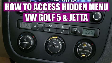TUTORIAL: how to acces hidden menu on VW Golf Mk5, Jetta in 3 steps
