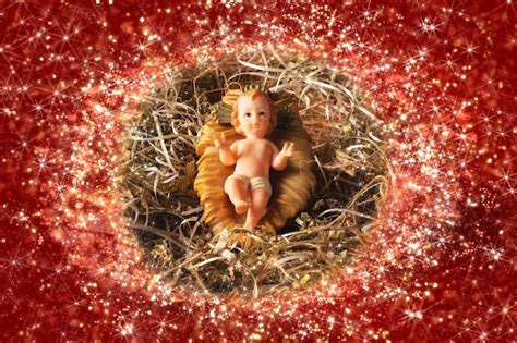 Premium Photo | Nativity scene Baby Jesus figure isolated traditional ...