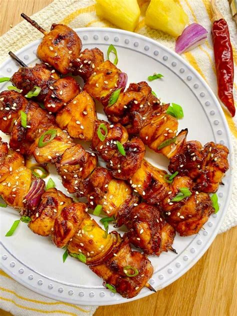 Honey Sriracha Chicken Skewers - fed by sab