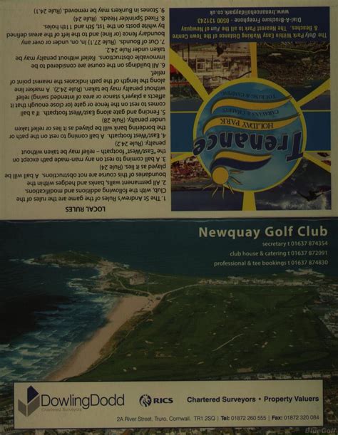 Newquay Golf Club - Course Profile | Course Database