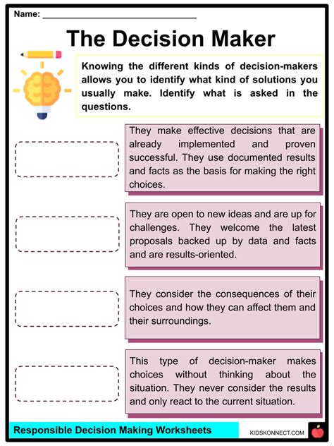 Decision-Making Worksheets & Facts | Types, Process, Outcomes