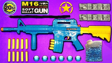 Toys & Hobbies Outdoor Fun & Sports M16 Rifle Gun Soft Rubber Bullet Gun Toy Weapon For Children ...