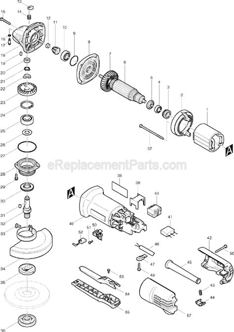 Makita 9557PB Parts List and Diagram : eReplacementParts.com