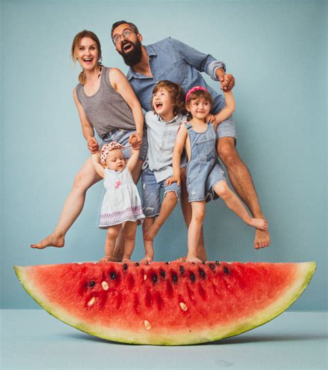 We Took Fun Pics Of Our Family With Giant Tropical Fruits (No Photoshop ...