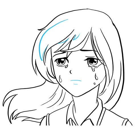 How to Draw a Sad Anime Face - Really Easy Drawing Tutorial