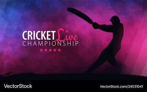 Cricket championship banner or poster design Vector Image