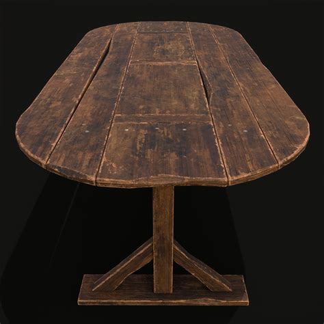 Rustic Medieval Wooden Tavern Table - 3D Model by Get Dead Entertainment