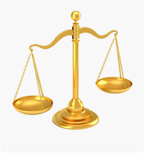 Legal Clipart Gold Scale - Gold Scales Of Justice Png , Free ...