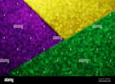 Mardi Gras with Green Purple and gold Light bokeh Background Stock ...