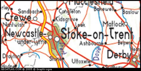 Map of Stoke on Trent City | United Kingdom Map Regional City Province