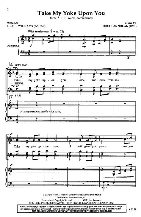 Take My Yoke upon You (SATB ) by Douglas Nol | J.W. Pepper Sheet Music