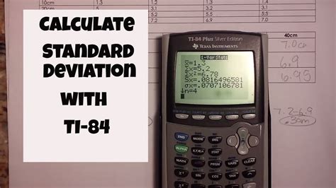 Calculate standard deviation using a ti 84 calculator - YouTube