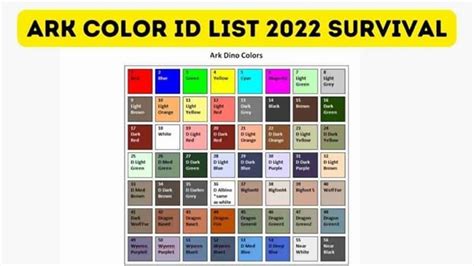 Ark Color ID List « HDG