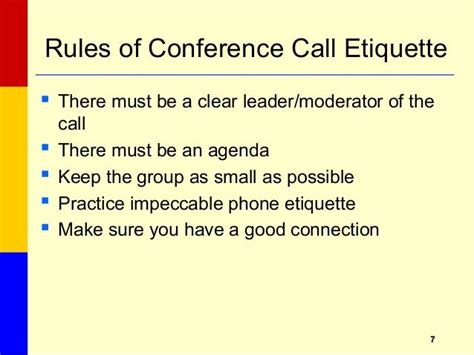 Conference call etiquette