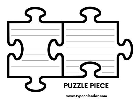 Heart Puzzle Pieces Template