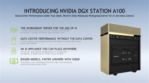 NVIDIA Announces DGX Station A100 With Upgraded 80 GB A100 Tensor Core GPUs