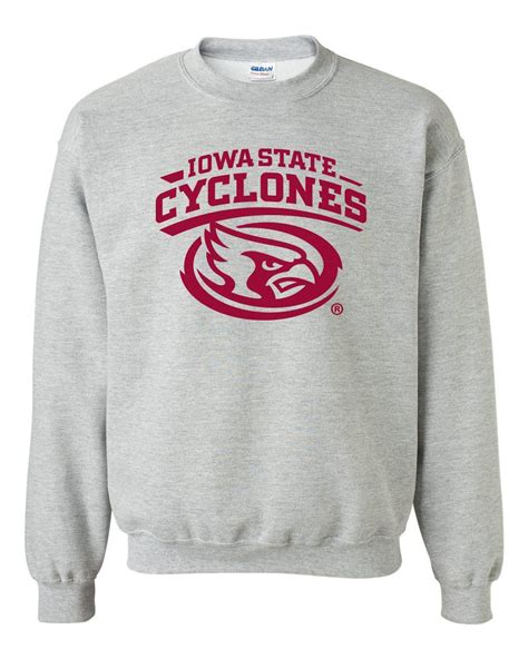 Iowa State Cyclones Crewneck Sweatshirt - Cy The ISU Cyclones Mascot ...