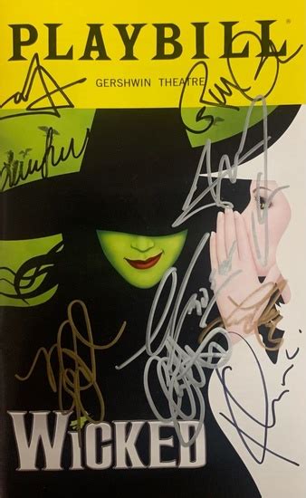 Cast Signed Playbill from Wicked, Tony Award Winning Broadway Play...