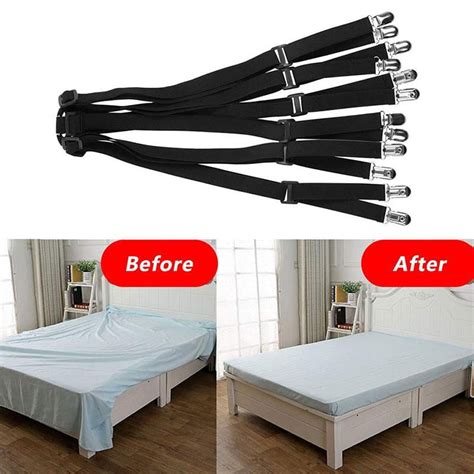 Bed Sheet Clips 3 Way Anti-slip,Practical 6 Sides Elastic Sheet ...