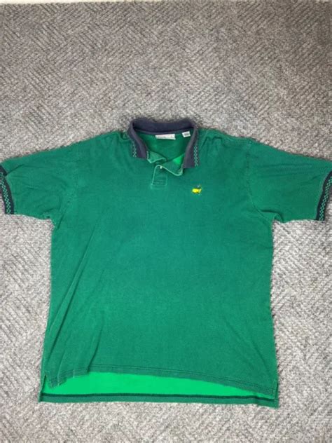 VINTAGE MASTERS AUGUSTA National Golf Shop Polo Shirt Mens XL Green Short Sleeve $12.35 - PicClick