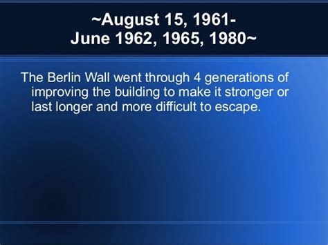 Berlin wall timeline